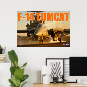 F-14 TOMCAT "SUNSET LAUNCH" POSTER (Thuiskantoor)
