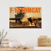 F-14 TOMCAT "SUNSET LAUNCH" POSTER (Keuken)