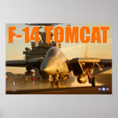 F-14 TOMCAT "SUNSET LAUNCH" POSTER (Voorkant)