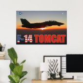 F-14 TOMCAT "SUNSET PATROL" POSTER (Thuiskantoor)