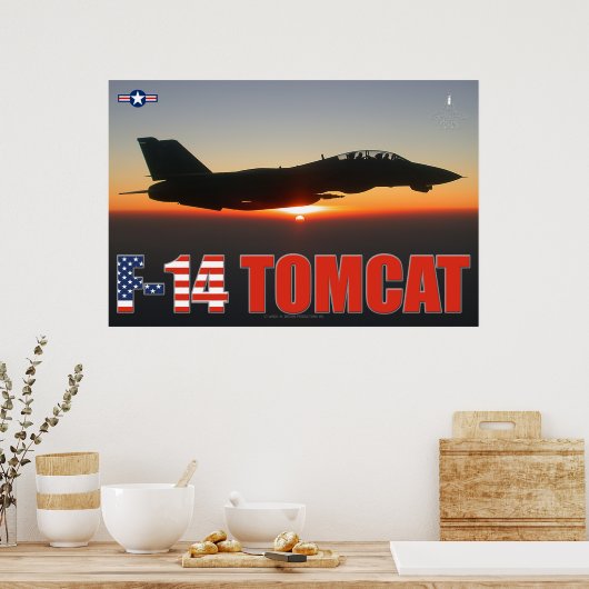 F-14 TOMCAT "SUNSET PATROL" POSTER (Keuken)