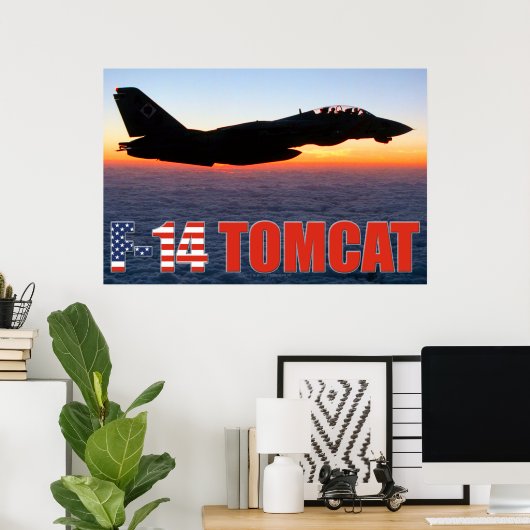 F-14 TOMCAT "SUNSET PATROL" POSTER (Thuiskantoor)