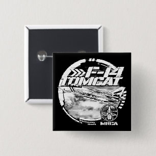 F-14 Tomcat Vierkante Button 5,1 Cm