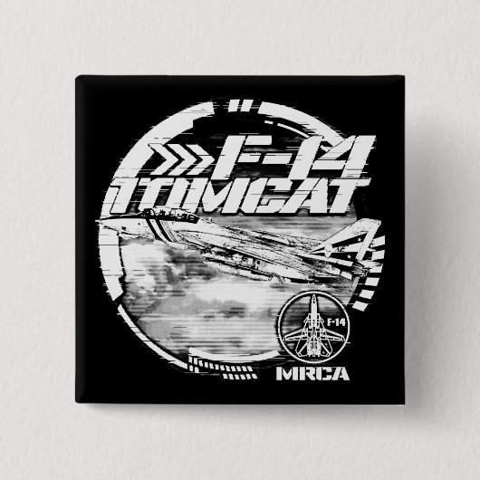 F-14 Tomcat Vierkante Button 5,1 Cm (Voorkant)