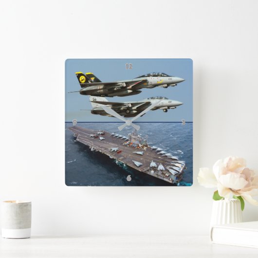 F-14 TOMCAT VIERKANTE KLOK (Huis)