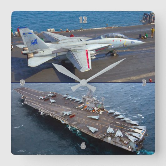 F-14 TOMCAT VIERKANTE KLOK (Voorkant)