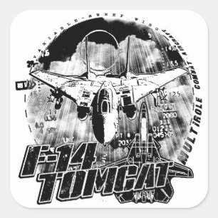 F-14 Tomcat Vierkante Sticker Sticker