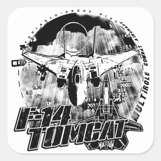 F-14 Tomcat Vierkante Sticker Sticker (Voorkant)