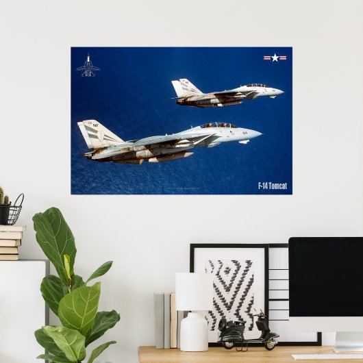 F-14 TOMCAT "WINGMAN" POSTER (Thuiskantoor)