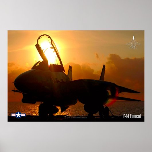 F-14 TOMCAT "ZONSONDERGANG" POSTER (Voorkant)