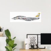 F-14 VF-21: Militaire strijd Tomcat Poster (Thuiskantoor)
