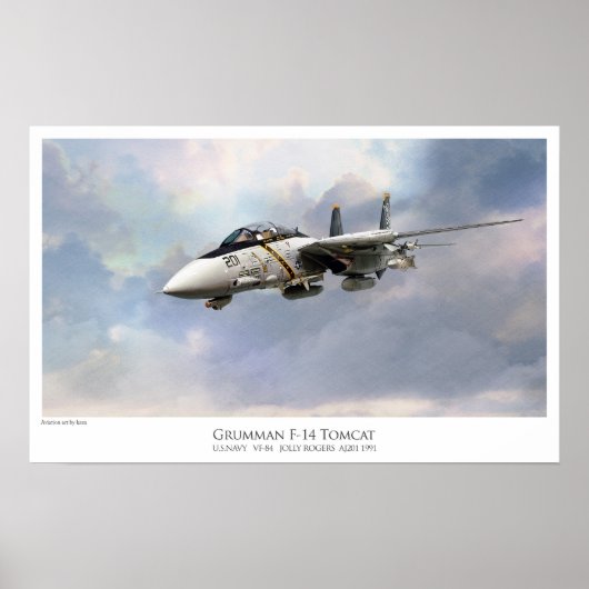 F-14A TOMCAT VF-84 JOLLY ROGERS POSTER (Voorkant)