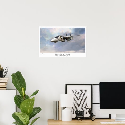 F-14A TOMCAT VF-84 JOLLY ROGERS POSTER (Thuiskantoor)