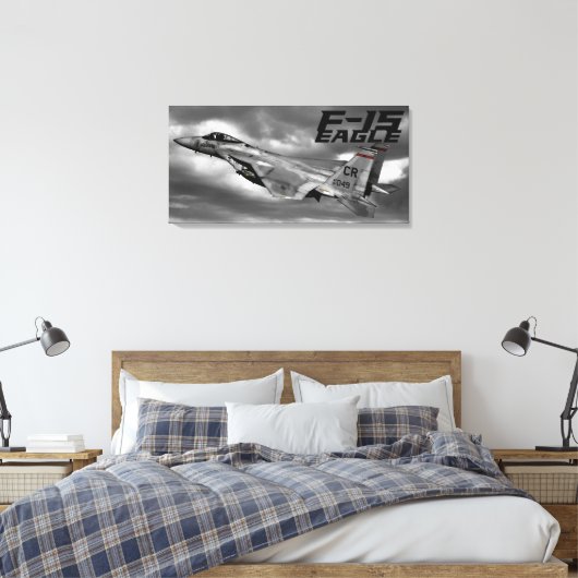 F-15 Eagle Canvas Afdruk (Insitu (Slaapkamer))