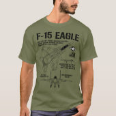 F-15 Eagle gevechtsvliegtuig specs militaire F15 E T-shirt (Voorkant)