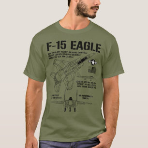 F-15 Eagle gevechtsvliegtuig specs militaire F15 E T-shirt