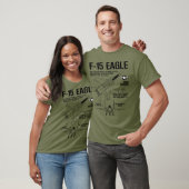 F-15 Eagle gevechtsvliegtuig specs militaire F15 E T-shirt (Unisex)