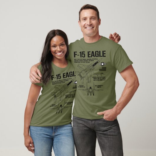 F-15 Eagle gevechtsvliegtuig specs militaire F15 E T-shirt (Unisex)