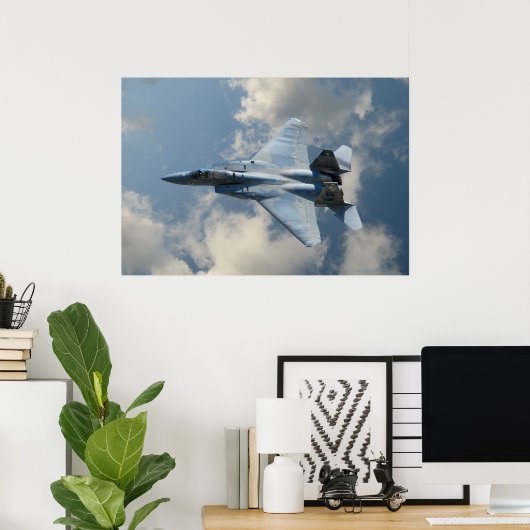 F-15 Eagle in vlucht Poster (Thuiskantoor)