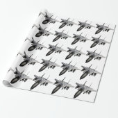 F-15 Eagle Jet Fighter Cadeaupapier (Uitgerold)