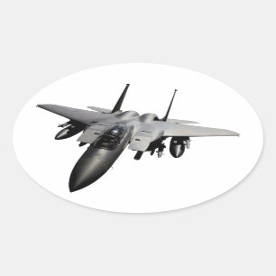 F-15 Eagle Jet Fighter Ovale Sticker