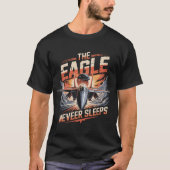 F-15 Eagle Jet: The Eagle Never Sleeps Tribute T-shirt (Voorkant)