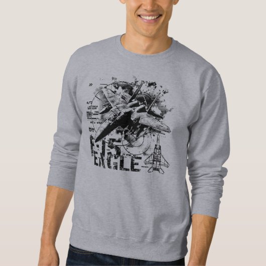 F-15 Eagle Mannen Basic Sweatshirt (Voorkant)