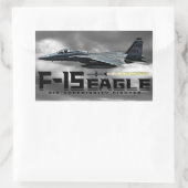 F-15 Eagle Rechthoekige Sticker (Tas)