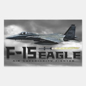 F-15 Eagle Rechthoekige Sticker (Voorkant)