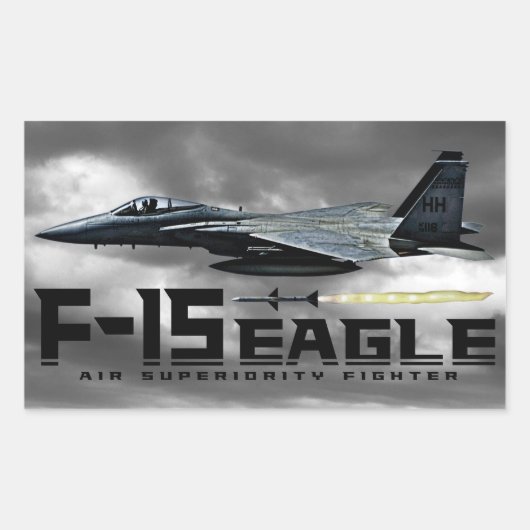 F-15 Eagle Rechthoekige Sticker (Voorkant)