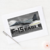 F-15 Eagle Rechthoekige Sticker (Envelop)