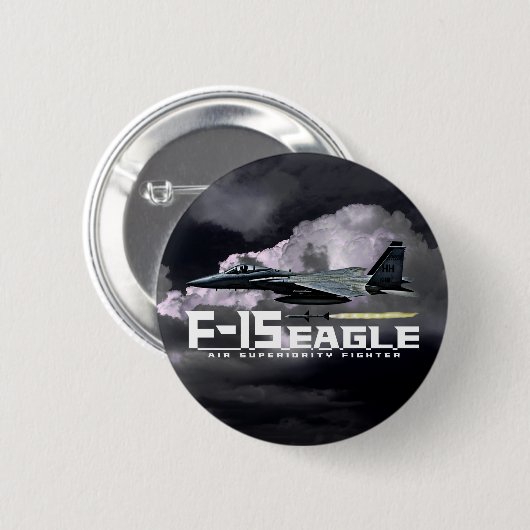 F-15 Eagle Ronde Button 5,7 Cm (Voorkant /achterkant)