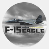 F-15 Eagle Ronde Sticker (Voorkant)