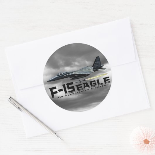 F-15 Eagle Ronde Sticker (Envelop)
