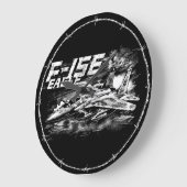 F-15 Eagle Round (Grote) wandklok (Hoek)