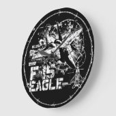 F-15 Eagle Round (Grote) wandklok (Hoek)