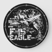 F-15 Eagle Round (Grote) wandklok (Voorkant)
