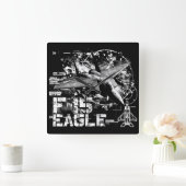 F-15 Eagle Square Wall Clock Vierkante Klok (Huis)