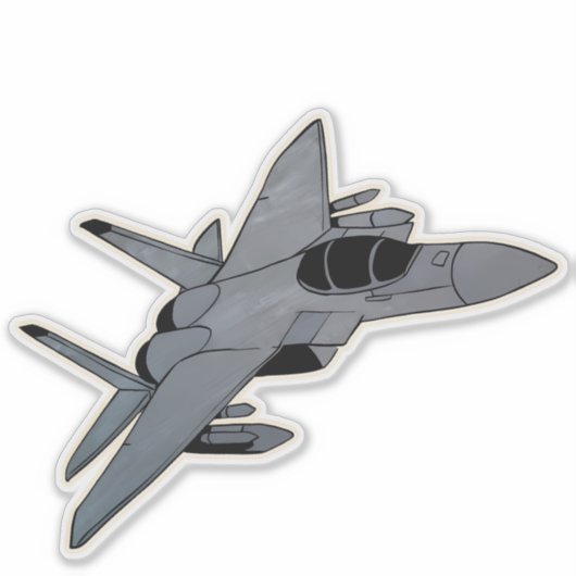 F-15 Eagle, straaljager Sticker (Voorkant)