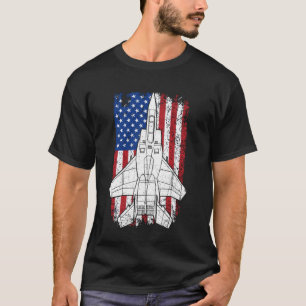 F-15 Eagle Vlag Amerikaans USA Militair Vliegtuig  T-shirt