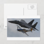 F-15 ELGF + P-51 MUSTANG FORMATION BRIEFKAART (Voorkant / Achterkant)