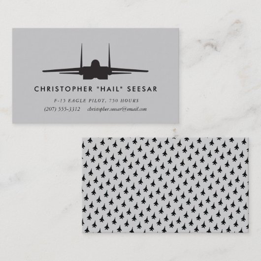 F-15 Mighty Eagle Pilot Visitekaartje (Voorkant / Achterkant)