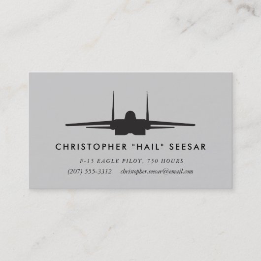 F-15 Mighty Eagle Pilot Visitekaartje (Voorkant)