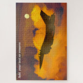 F-15 Silent Eagle vliegtuig bij nacht, Legpuzzel (Verticaal)