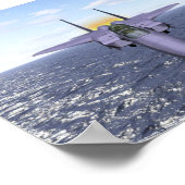 F-15 Vliegt over de Stille Oceaan Poster (Hoek)