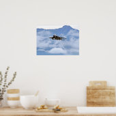 F-15 Vliegtuig met breukrijst Poster (Keuken)