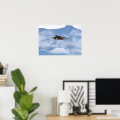 F-15 Vliegtuig met breukrijst Poster (Thuiskantoor)