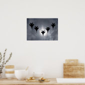F-15 Vliegtuig met breukrijst Poster (Keuken)