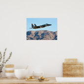F-15 Vliegtuig met breukrijst Poster (Keuken)