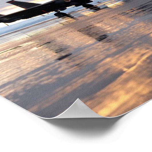 F-15 Vliegtuig met breukrijst Poster (Hoek)